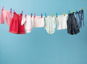 Wet todler's clothes getting dry